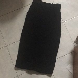 Black corduroy skirt comes w belt denim and co